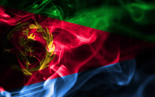 Eritrea Füst Zászló Nemzeti Zászló Füst — Stock Fotó