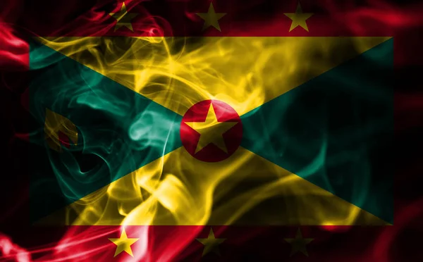 Grenada Füst Zászló Nemzeti Füst Zászló — Stock Fotó