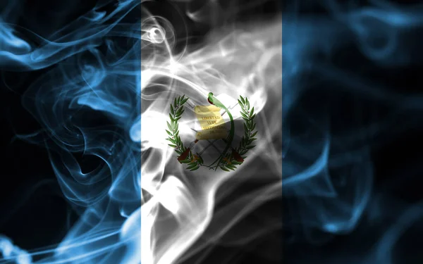 Guatemala Drapeau Fumée Drapeau National Fumée — Photo