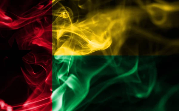 Guinea Bissau Smoke Flag National Flag Smoke — Stock Photo, Image