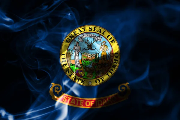 Bandiera Del Fumo Dello Stato Dell Idaho Stati Uniti America — Foto Stock