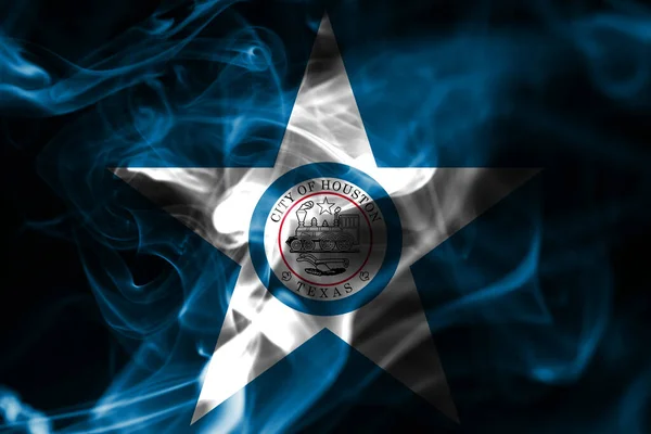 Houston City Smoke Flag Τέξας Ηνωμένες Πολιτείες Της Αμερικής — Φωτογραφία Αρχείου