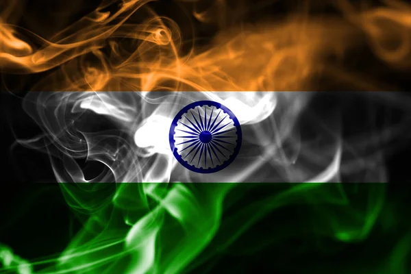 India Smoke Flag National Flag Smoke — Stock Photo, Image