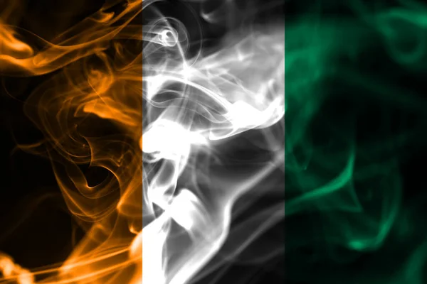 Cte Ivoire Rauch Flagge Nationalflagge Aus Rauch — Stockfoto