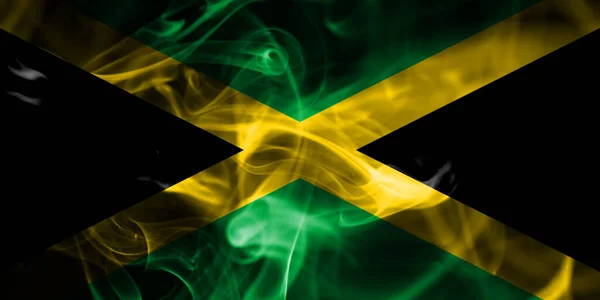 Jamaica Füst Zászló Nemzeti Zászló Füst — Stock Fotó