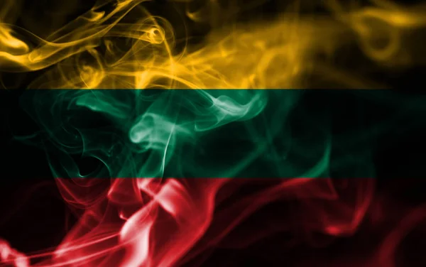 Lituânia Bandeira Fumo Bandeira Nacional Fumo — Fotografia de Stock