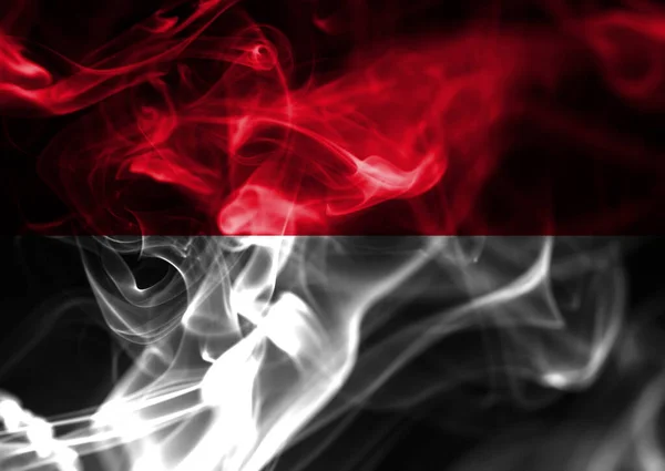 モナコ煙フラグ煙の国旗 — ストック写真