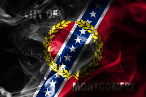 Montgomery City Smoke Flag Alabama State Estados Unidos América — Fotografia de Stock