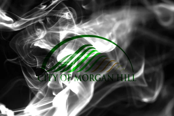 Morgan Hill City Smoke Flag California State United States America — Stock Photo, Image