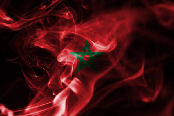 Morocco smoke flag national flag of smoke