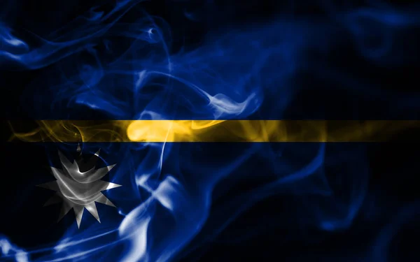Bandera Humo Nauru Bandera Nacional Humo —  Fotos de Stock