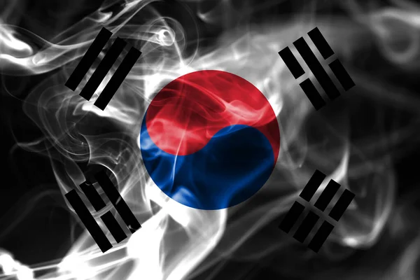 Νότια Κορέα Σημαία Καπνού Εθνική Σημαία Καπνού — Φωτογραφία Αρχείου