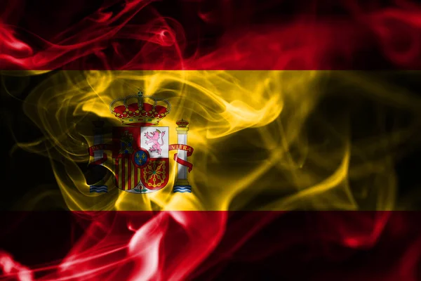 Spanien Rauch Flagge Nationale Rauchfahne — Stockfoto
