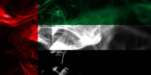 Spojené Arabské Emiráty Kouřová Vlajka — Stock fotografie