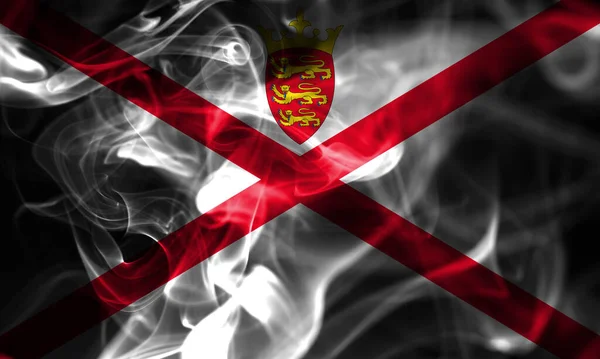 Jersey Smoke Flag Flagge Des Vereinigten Königreichs Vom Territorium — Stockfoto