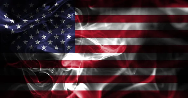 Estados Unidos América Bandeira Fumo Bandeira Americana Bandeira Dos Eua — Fotografia de Stock