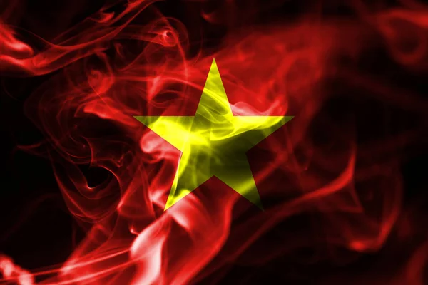 Vietnam Smoke Flag National Flag Smoke — Stock Photo, Image