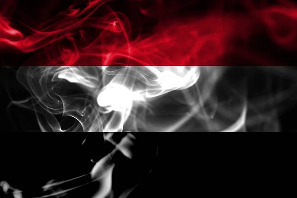 Bandeira Fumo Iémen Bandeira Nacional Fumo — Fotografia de Stock