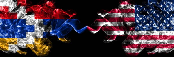 Nagorno Karabaj Artsakh Estados Unidos América Estados Unidos Banderas Místicas — Foto de Stock