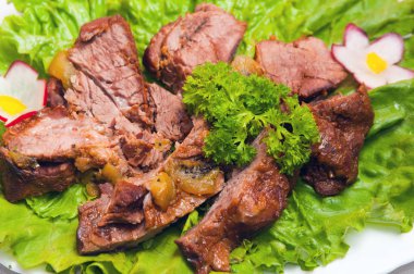 Et salatası. Çeşitli hizmet içinde restoran ve kafe.