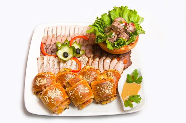 Salade Assortiment Servi Dans Les Restaurants Cafés — Photo