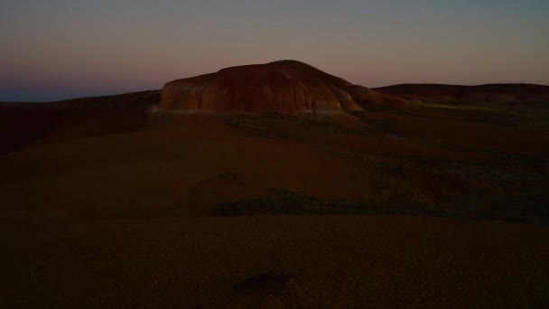 Montagne Sabbiose Sono Illuminate Dal Sole Nascente Timelapse — Video Stock