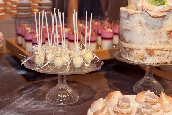 Bonbons Alimentaires Confiserie Malbouffe Concept Manger Gros Plan Gâteaux Sucettes — Photo