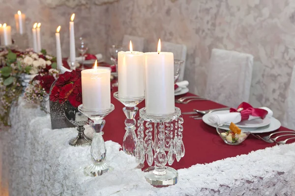 Table Set Event Party Wedding Reception Luxury Elegant Table Setting — Stock Photo, Image