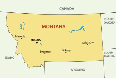 Montana - vektör - Abd eyaleti