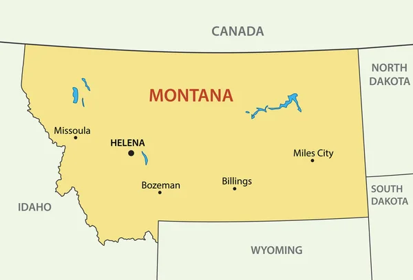 Montana-vektor-delstaten USA — Stock vektor