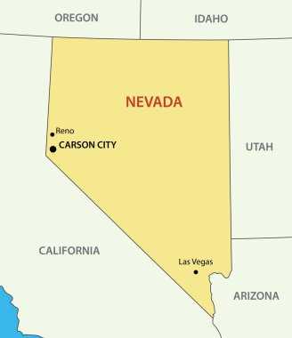 Nevada - vektör - Abd eyaleti