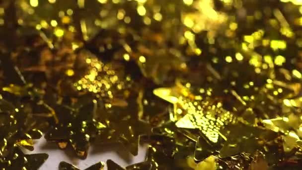 Magical falling golden stars — Stock Video