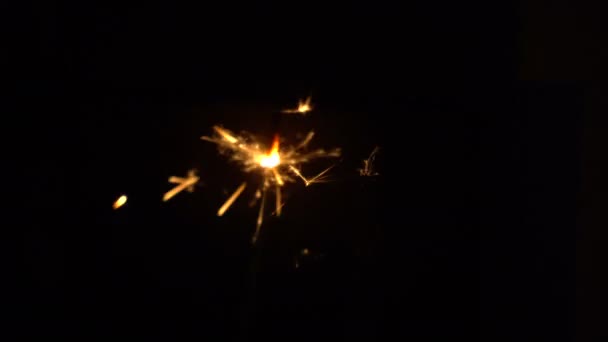Luce dei fuochi d'artificio d'oro di Natale — Video Stock