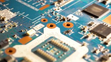 Bilgisayar anakart bileşenleri. Dolly atış ve hızlı hareket