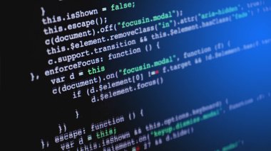 Kaynak kod programlama bilgisayar ekranını