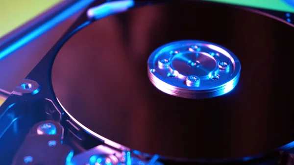 Computer or server close up hard drive storage
