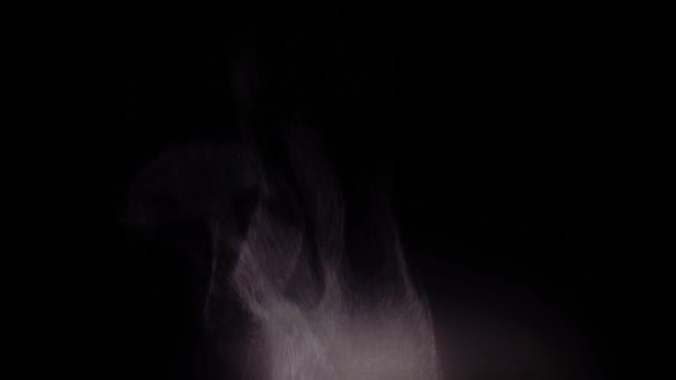 Vapore o smore su sfondo nero — Video Stock