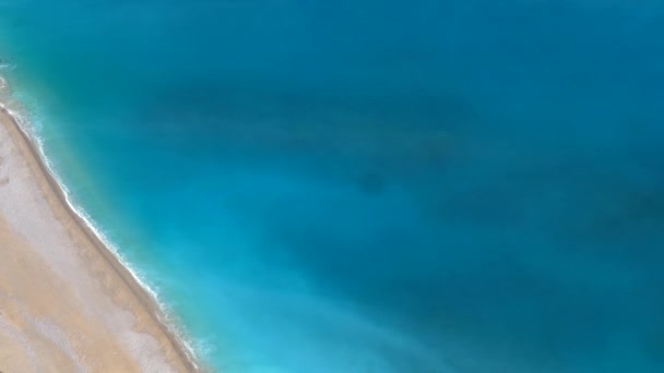 Bahía Agua Turquesa Playa Cefalonia Grecia — Vídeo de stock