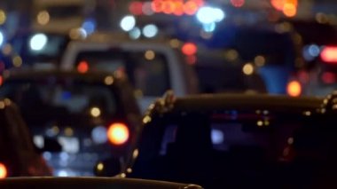 Karayolu trafik araçlarda saatinde reçel. Akşam atış