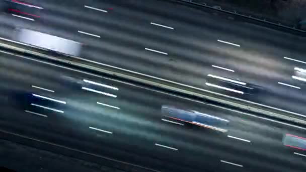 Légi TimeLapse a Freeway Traffic City csúcsforgalom. Nehéz Traffic Jam. Uhd, 4k — Stock videók