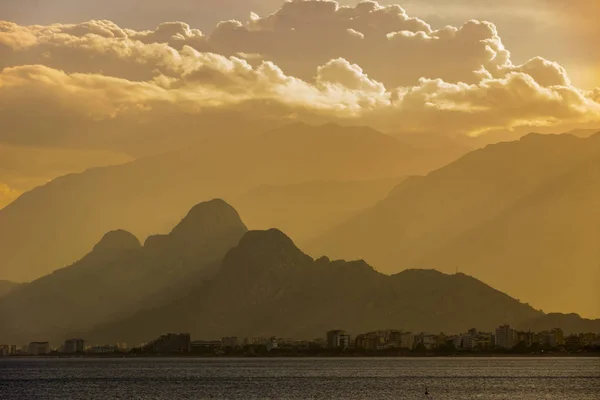 Den Vackra Utsikten Från Kusten Staden Antalya — Stockfoto