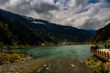 Güzel ve famoous Uzungöl lake City of Trabzon, Türkiye 22.04.2018