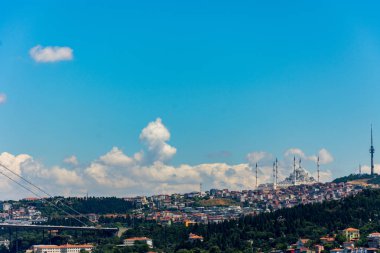 Çamlıca Tepesi üzerinde bulunan Türkiye'de yeni ve en büyük Camii görünümüne