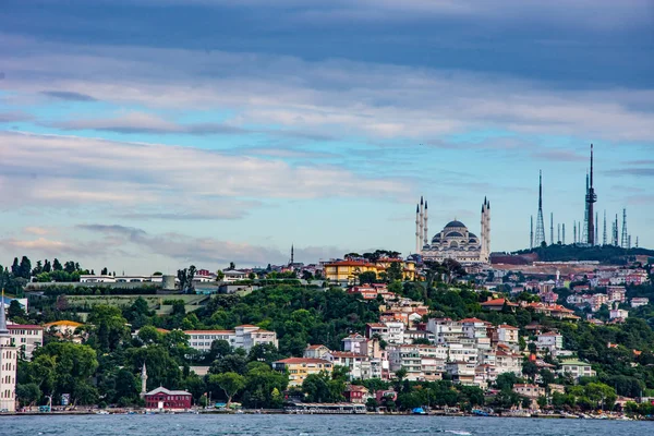 Vista Para Nova Maior Mesquita Turquia Localizada Colina Camlica — Fotografia de Stock