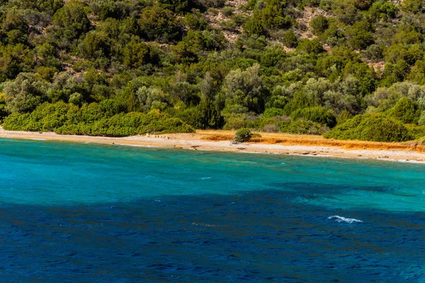 stock image Beautiful landscape of the small island and Aegean sea in the city of Bodrum, Turkey