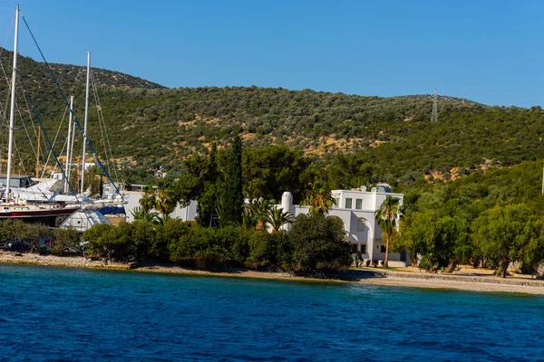 Hermoso Paisaje Pequeña Isla Mar Egeo Ciudad Bodrum Turquía — Foto de Stock