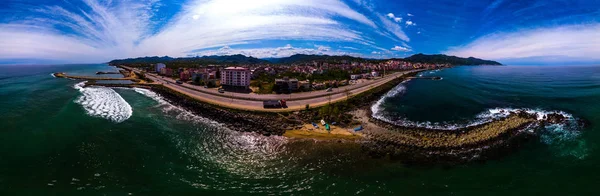 Panorama 360 Graus Cidade Giresun Tomada Por Drone Turquia Abril — Fotografia de Stock