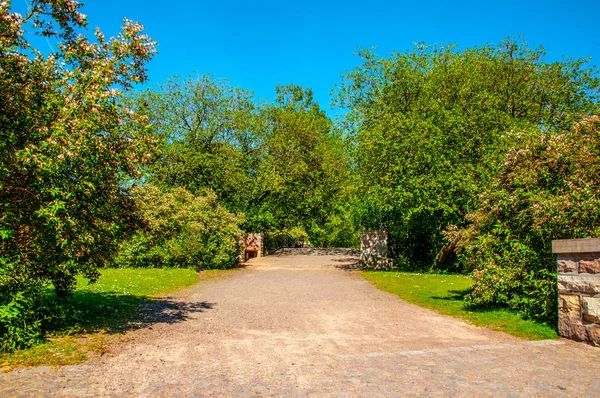 A gyönyörű táj a parkban a város Malmo — Stock Fotó