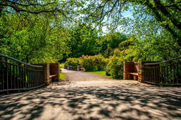 The beautiful landscape of the park in the city of Malmo — Stock Photo, Image