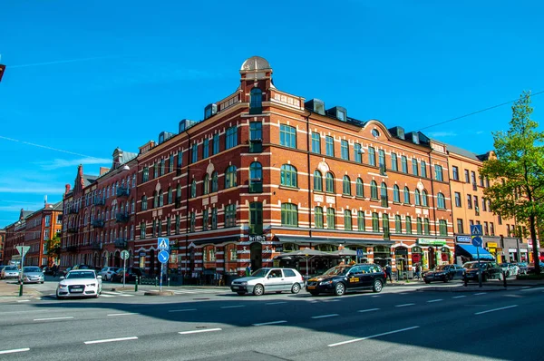 Gatan i Malmös centrum i Sverige den 16 maj — Stockfoto